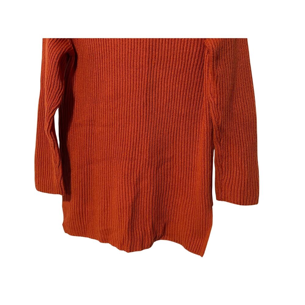 J. JILL WOMENS SMALL PULLOVER ROUND NECK WOOL BLEND SWEATER BURNT ORANGE NEW - Picture 8 of 12